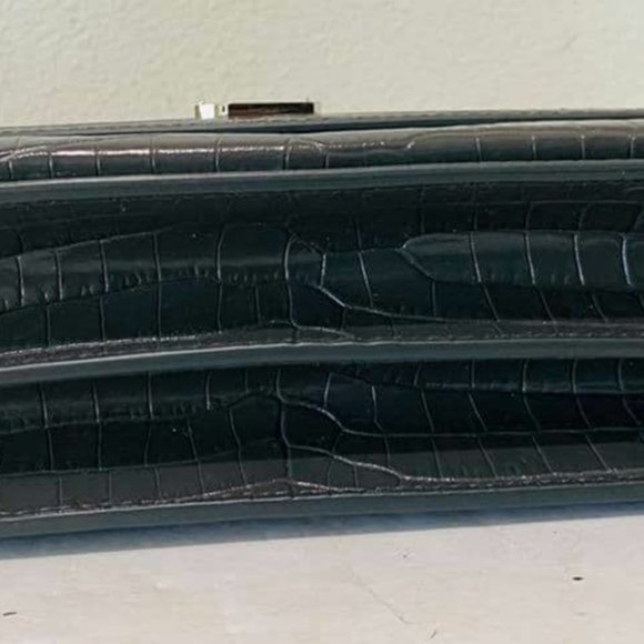 YSL SUNSET Medium Croc black Crossbody Brand New - Picture 10 of 15